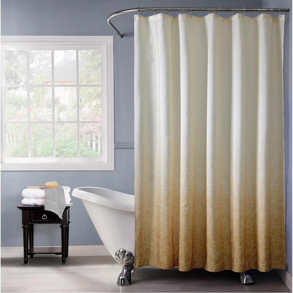 Lace ombré shower curtain